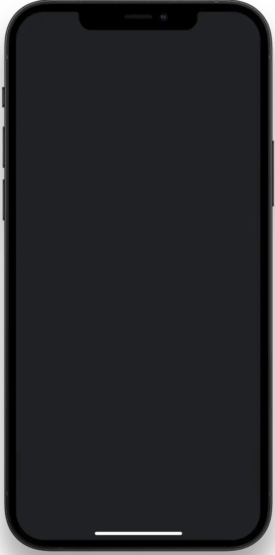 Factbase app, dark theme